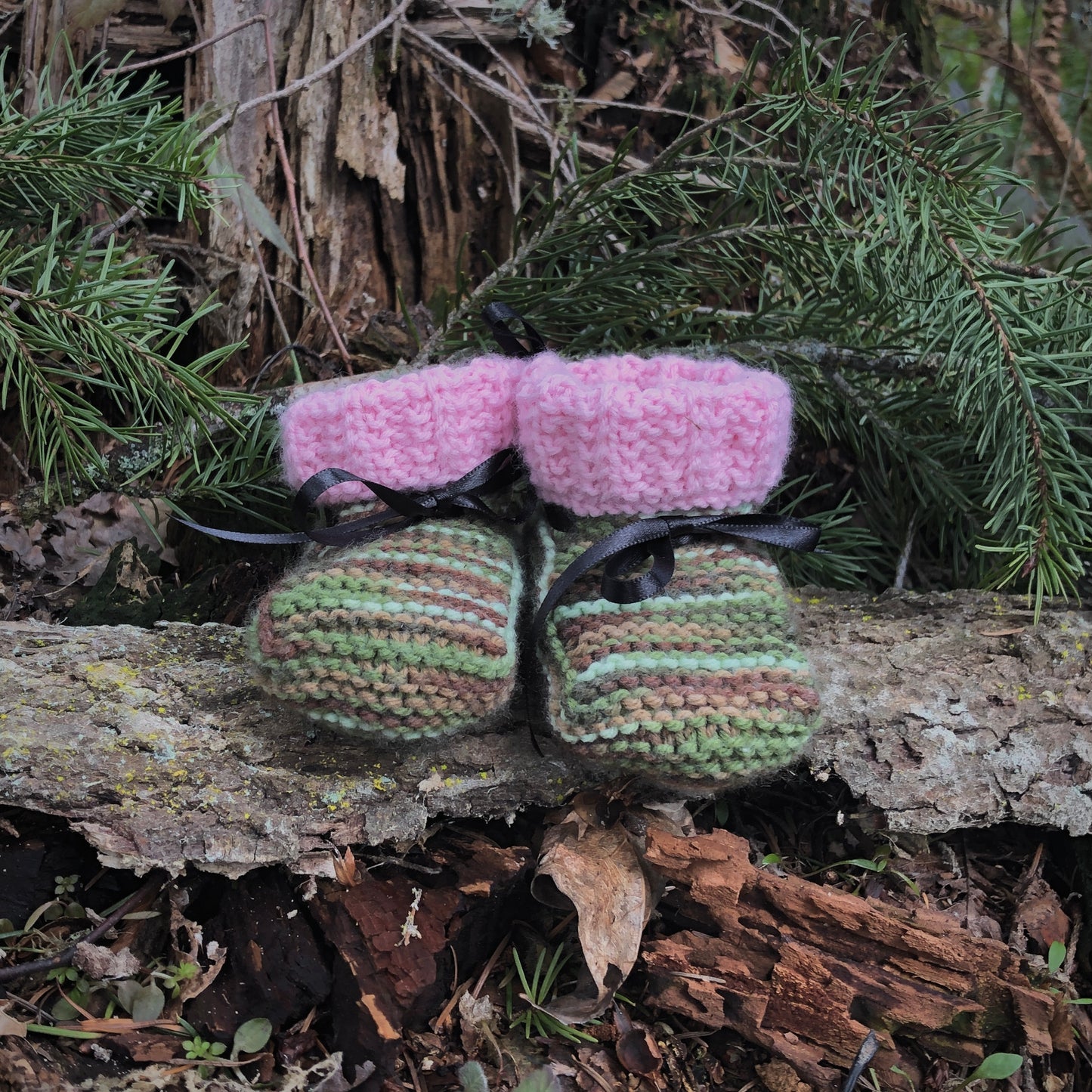 Booties, "Pink Camo" classic style
