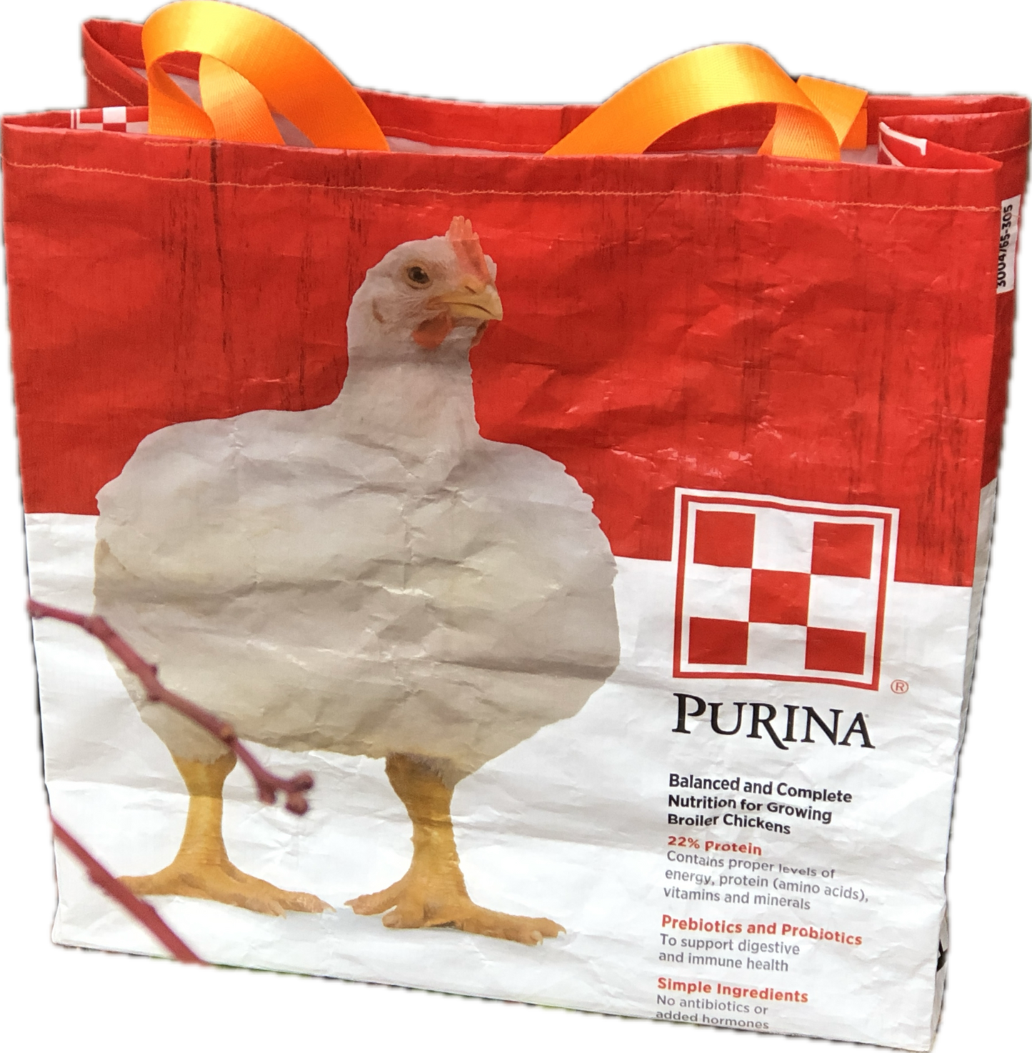 Tote Bag, Chicken, Meat Bird, Orange handle