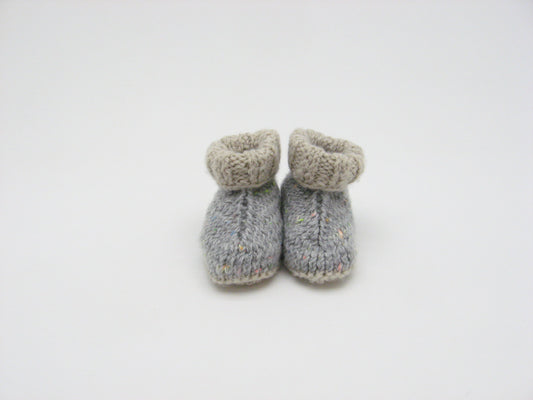 Booties, Tan and grey baby H'uggs