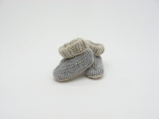 Booties, Tan and grey baby H'uggs