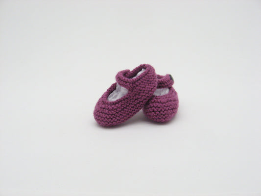 Booties, "Raspberry" Mary Janes