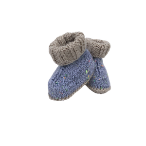 Booties, tan and grey baby H'uggs